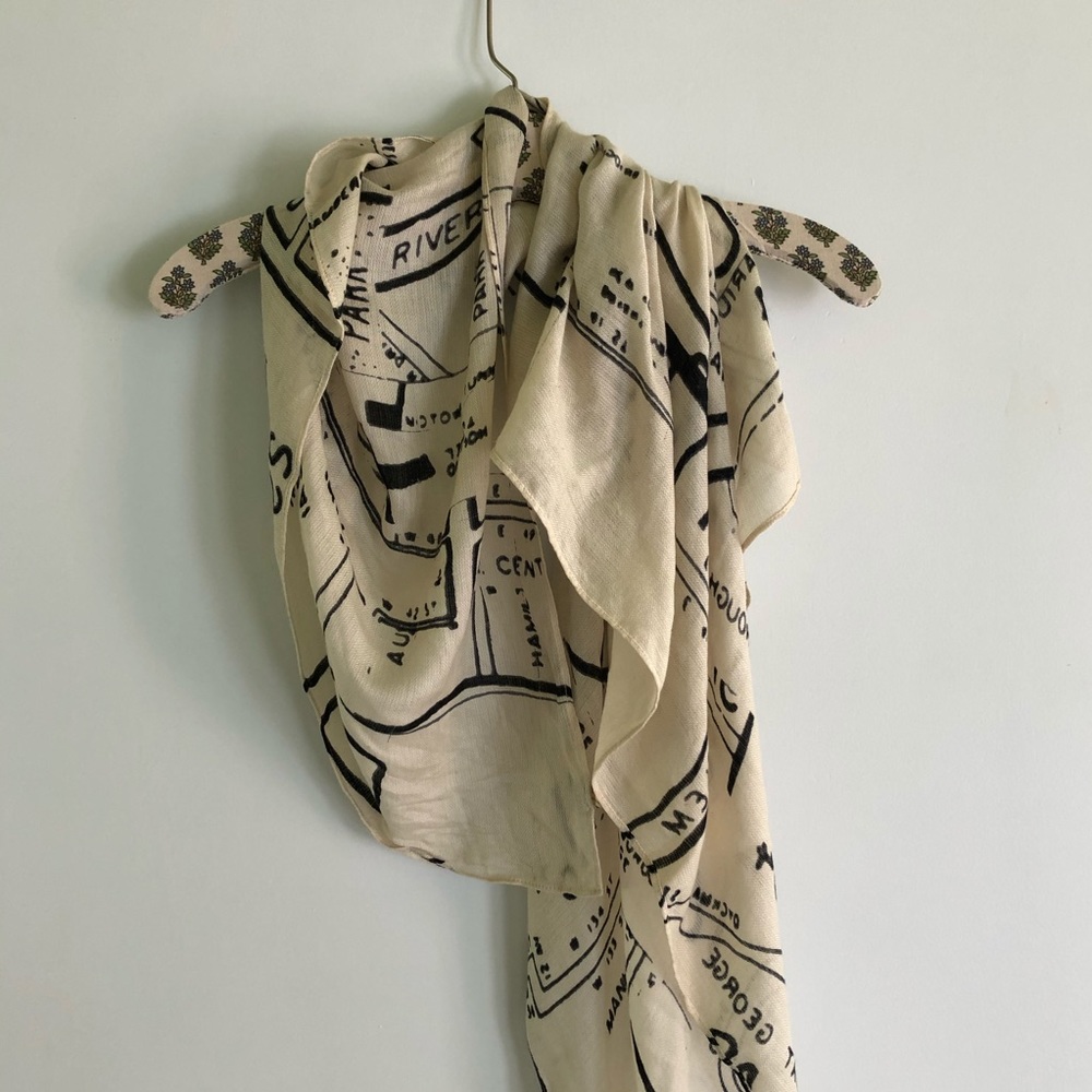 Madewell 1937 wool New York map scarf